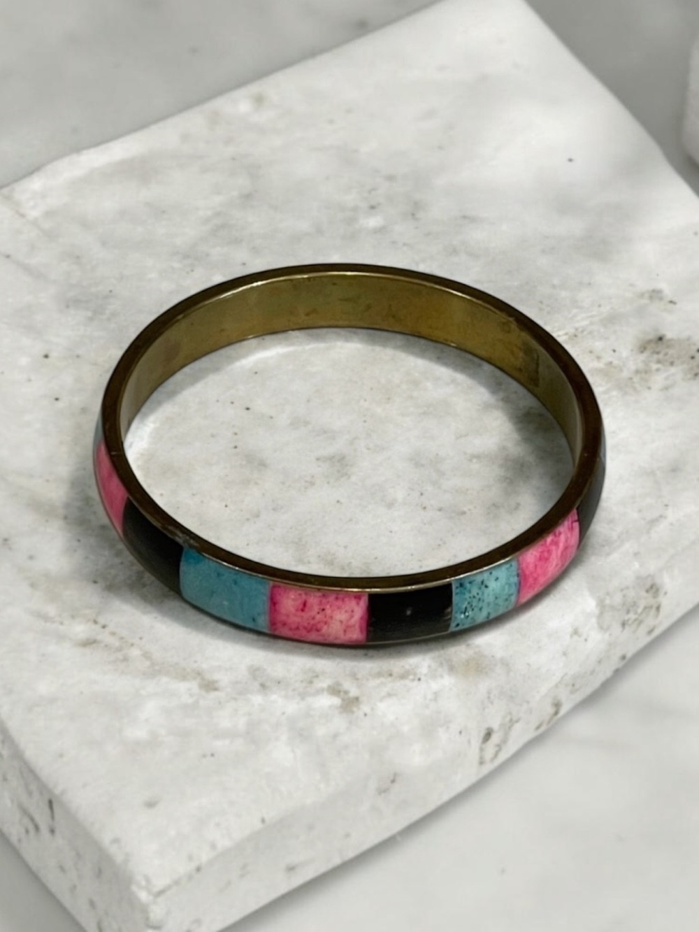 🎁FREE GIFT🎁Multicolor Stone Inlay Bangle Bracelet